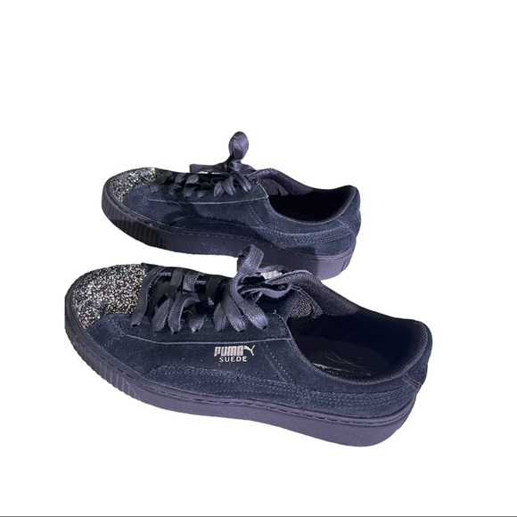 Puma black Suede crushed gem size 9 shoes great condition. - Picture 3 of 6